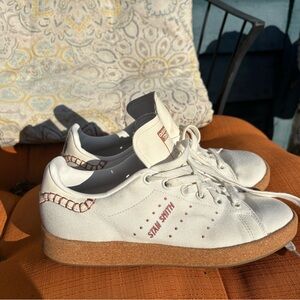 White Stan Smith Sneakers with Brown Sole